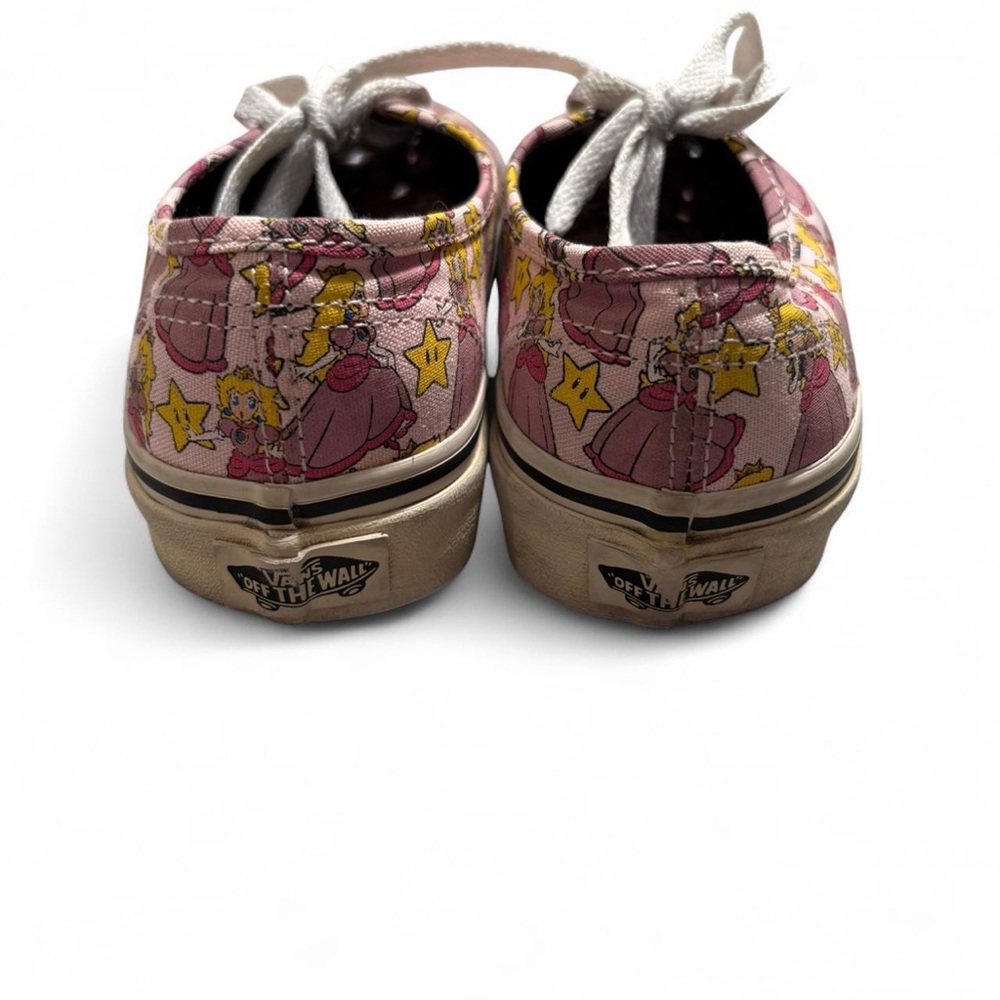 Vans Princess Peach  Pink Princess Pattern Sneakers Size 5 RARE - Picture 4 of 8